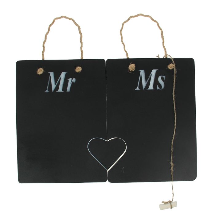 Грифельная доска "Mr and Ms" 41х28 см