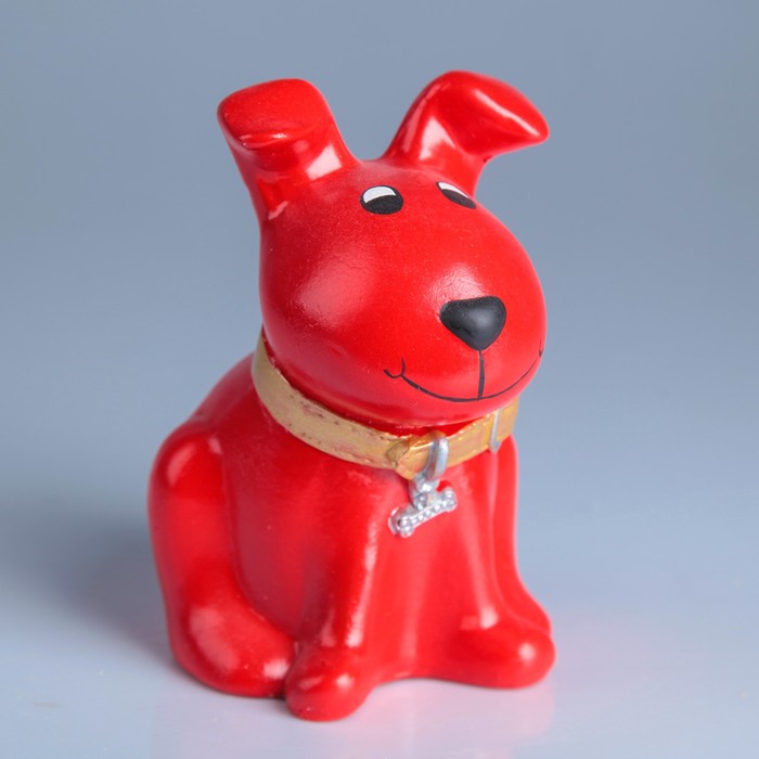 Копилка "Щенок Дружок №2" 18*12*10  красный