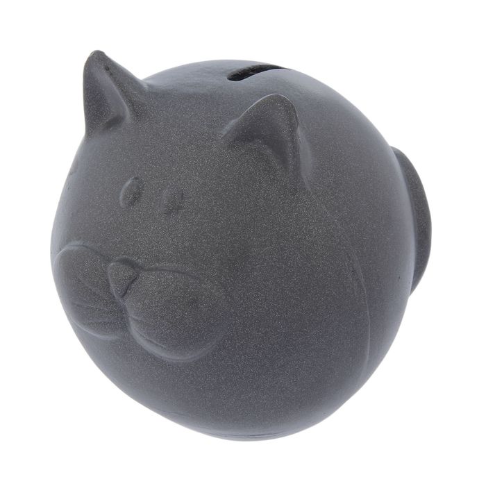 Копилка "Кот пузырь" 15см, серый