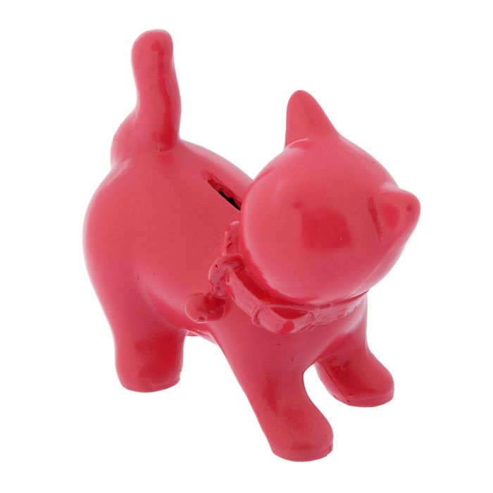 Копилка "Котик гладкий №1" 18см розовый