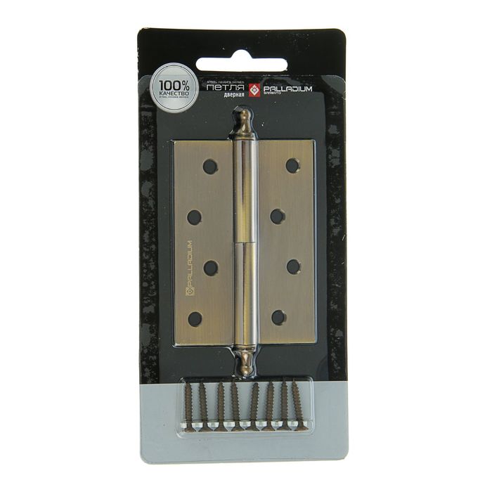 Петля дверная PALLADIUM N 210-S-4", правая, цвет антик бронза