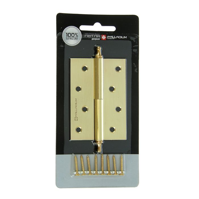 Петля дверная PALLADIUM, N 210-S-4", левая, цвет матовая латунь