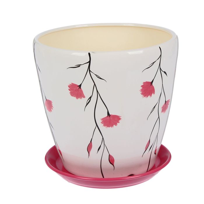 Кашпо "Грация" сакура, розовый, 2,3 л