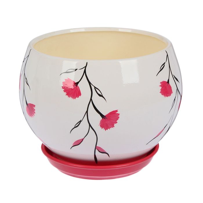 Кашпо "Шар" сакура, розовый, 4,1 л