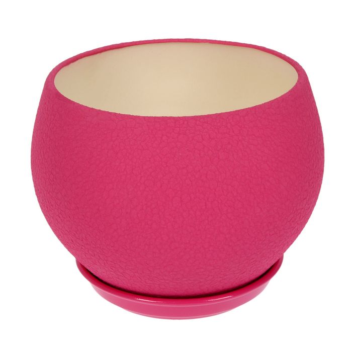 Кашпо "Шар" шёлк, розовый, 1,4 л