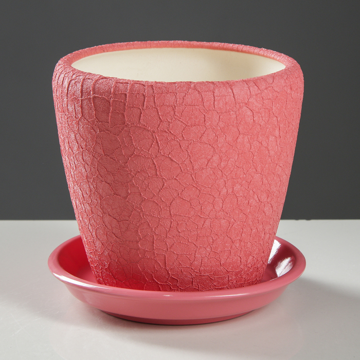 Кашпо "Грация" шёлк, розовый, 1,2 л