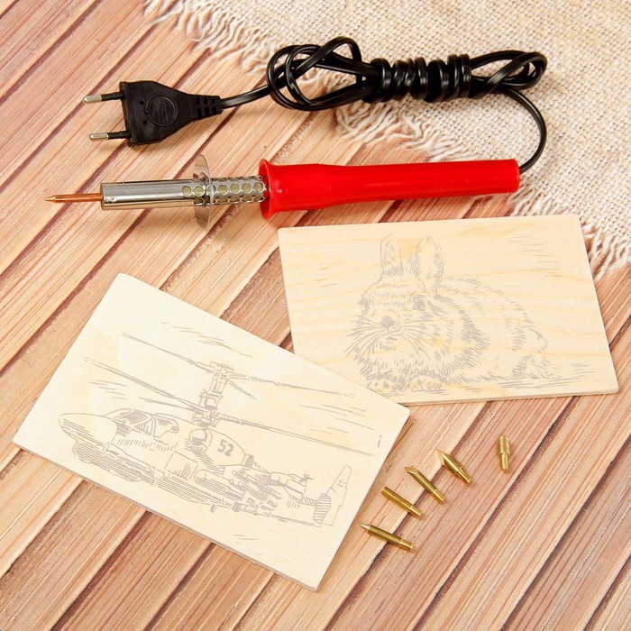 Набор для выжигания "Вертолёт и кролик"