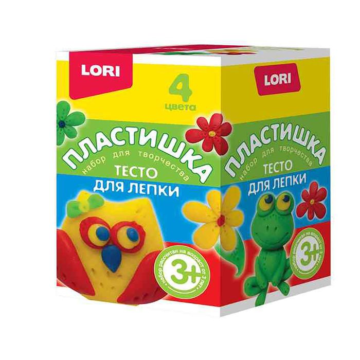 Тесто для лепки &quot;Пластишка&quot;, 4 цвета по 70 г