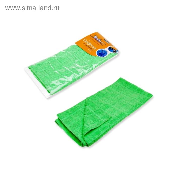 цена Салфетка из микрофибры зеленая 50*70 см Airline AB-A-07