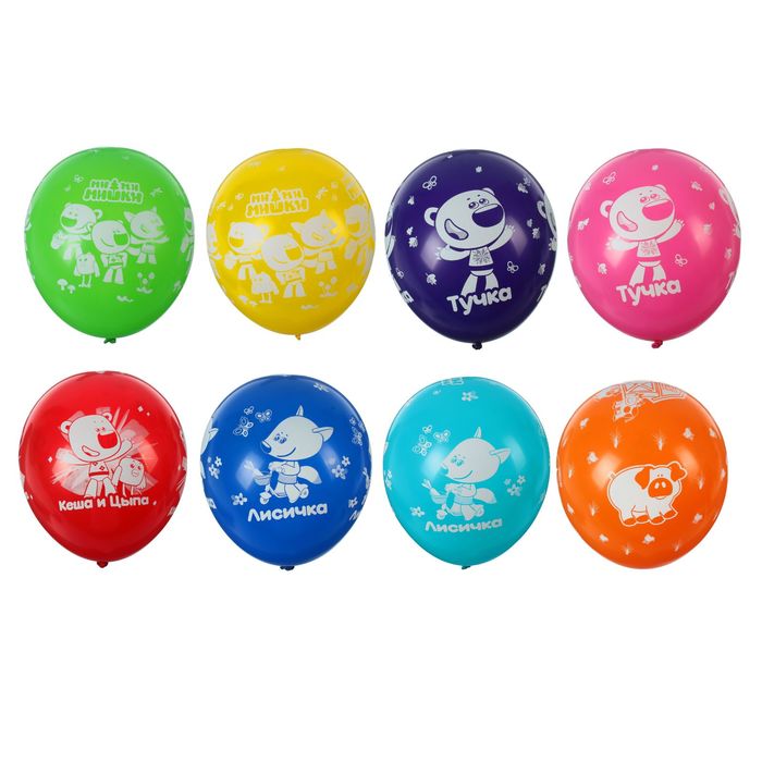 Шар латексный 12" "Ми-ми-мишки", пастель, набор 50 шт., цвета МИКС