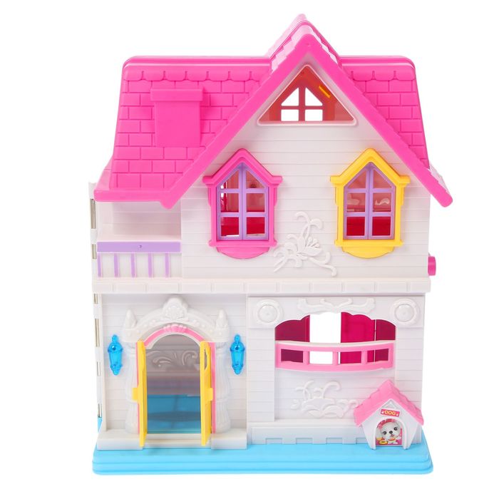 Дом для кукол "Милый дом" с мебелью и аксессуарами, складной, световые и звуковые эффекты