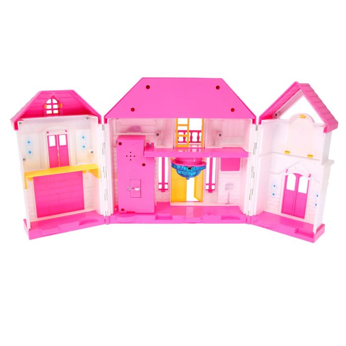 Дом для кукол "Мечта" с мебелью и аксессуарами, складной, световые и звуковые эффекты