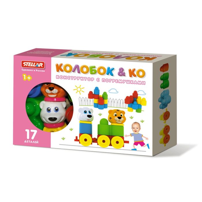 Конструктор "Колобок и компания", 17 деталей