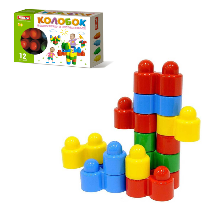 Конструктор "Колобок", 12 деталей
