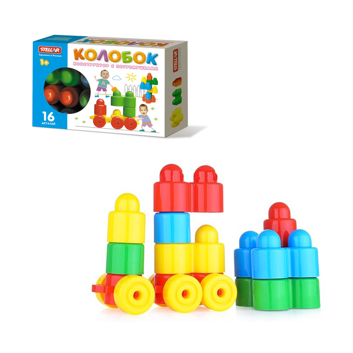 Конструктор "Колобок", 16 деталей