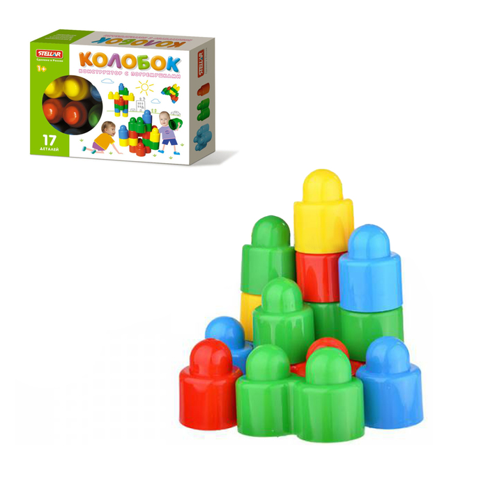 Конструктор "Колобок", 17 деталей