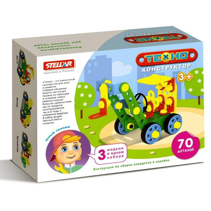 Конструктор "Техно" Кран, 70 деталей