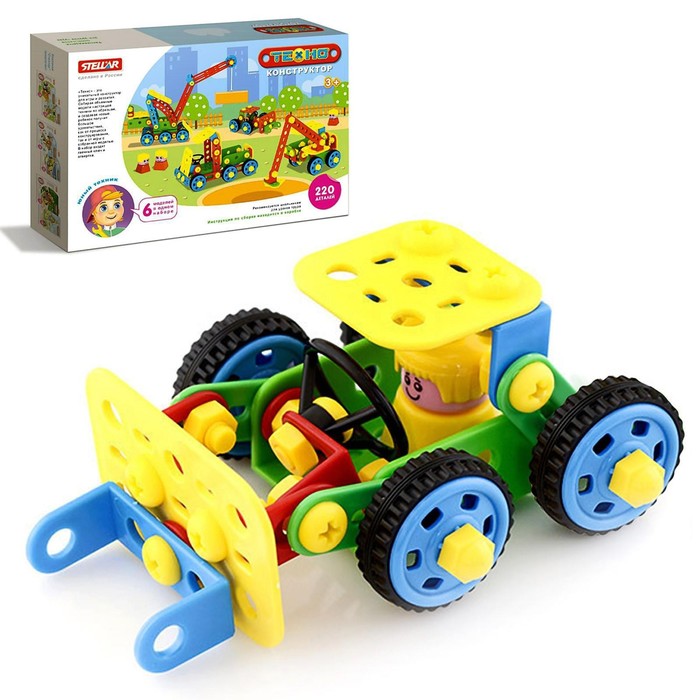 Конструктор "Техно" Стройка, 220 деталей