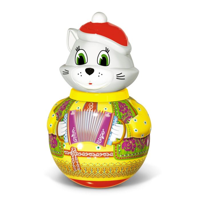 Неваляшка большая Кот "Барсик", МИКС