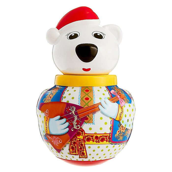 Неваляшка малая Белый медведь "Тёма", МИКС