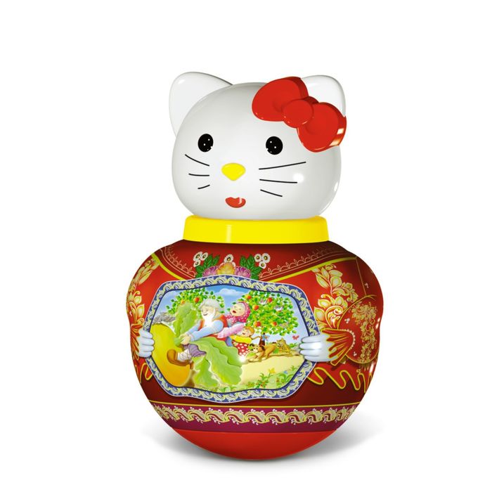 Неваляшка средняя "Кошечка", МИКС