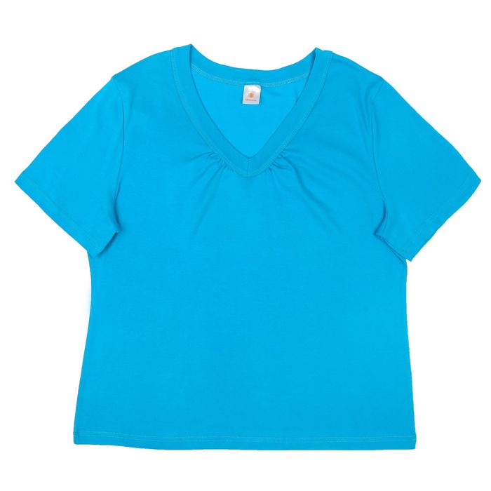 Футболка  женская, цвет бирюзовый, рост 158-164 см, размер 46 (92)