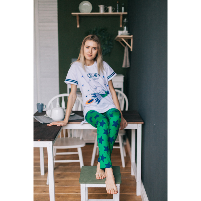 Комплект женский, размер 52, рост 170-176 см, цвет зелёный