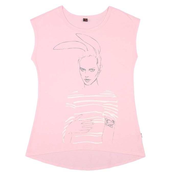 Футболка женская, рост 158-164 см, размер 40, цвет розовый