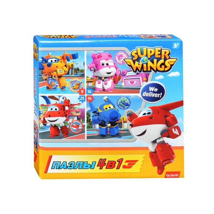 Пазл "Любимые герои", 4 в 1