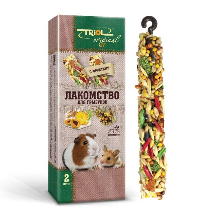 Лакомство Triol для грызунов, с фруктами