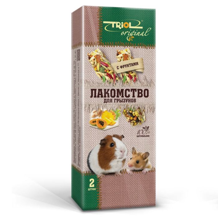 Лакомство Triol для грызунов, с фруктами