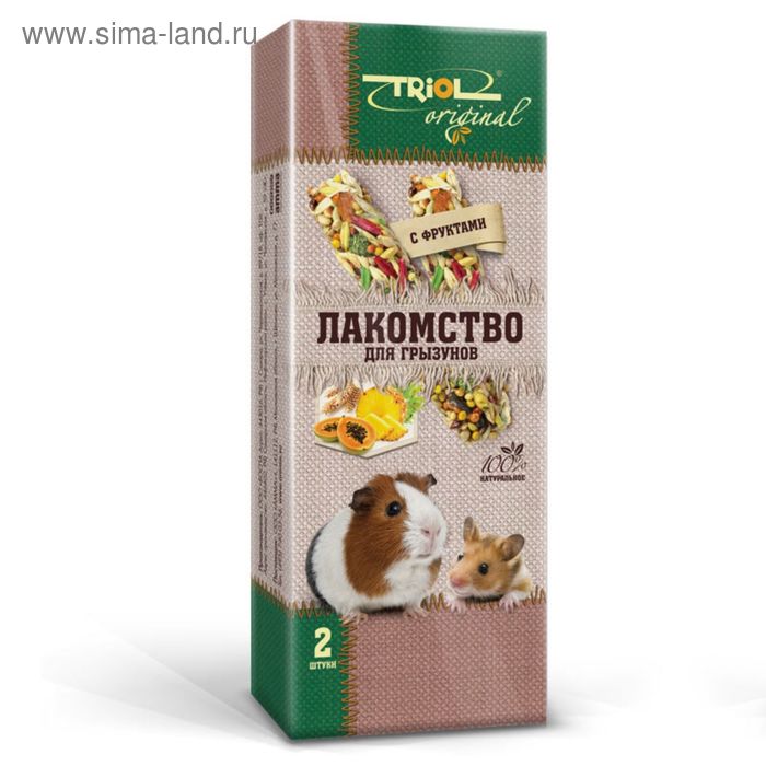 

Лакомство Triol Original для грызунов, с фруктами, 50 г