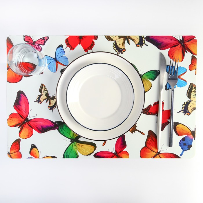 Салфетка кухонная "Бабочки" 42х27 см