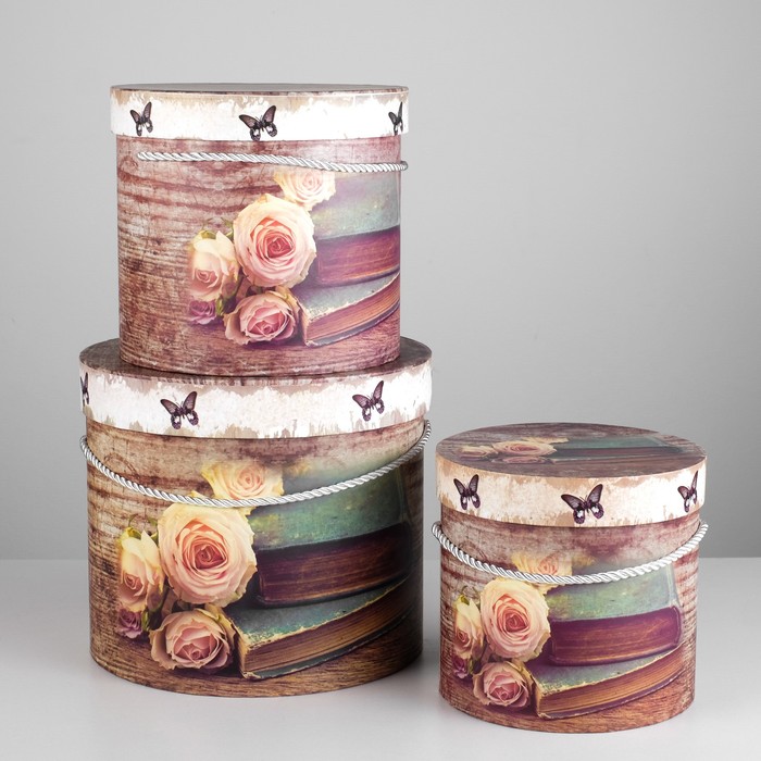 Набор коробок 3в1, 23 х 23 х 20 - 15 х 15 х 15 см