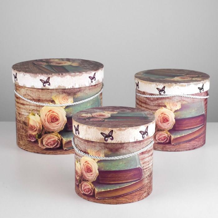 Набор коробок 3в1, 23 х 23 х 20 - 15 х 15 х 15 см