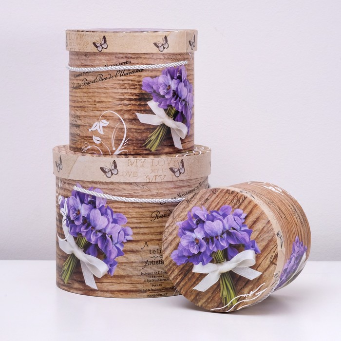 Набор коробок 3в1, 23 х 23 х 20 - 15 х 15 х 15 см