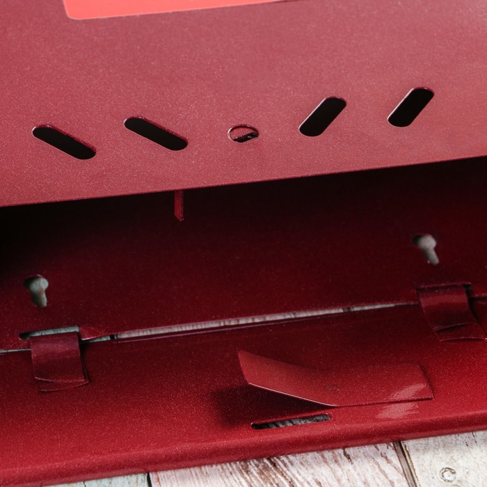 Ящик почтовый «Домик», вертикальный, с замком-щеколдой, бордовый