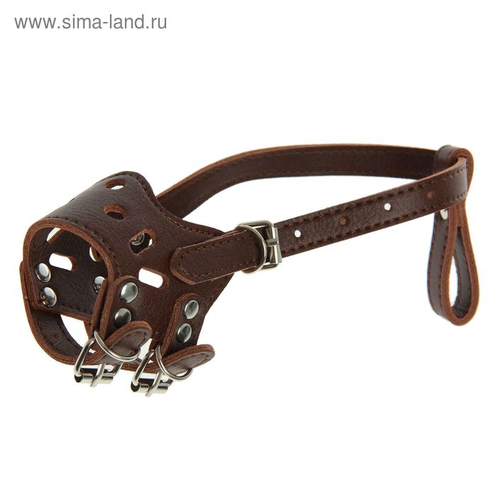 

Намордник из прессованной кожи регулируемый, 1 (ОМ 13-20 см, ДН 4,5 см), микс