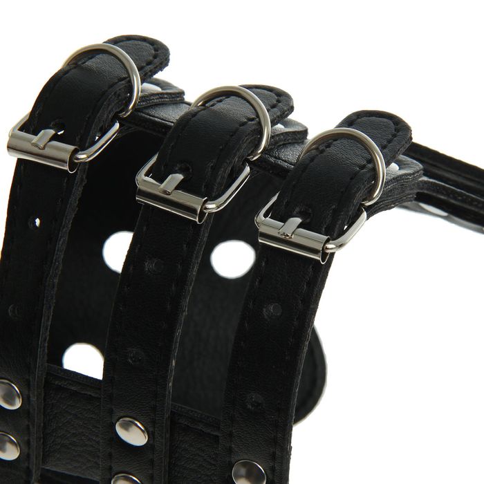 Намордник из прессованной кожи регулируемый, 4 (ОМ 29-54 см, ДН 8,8 см), микс