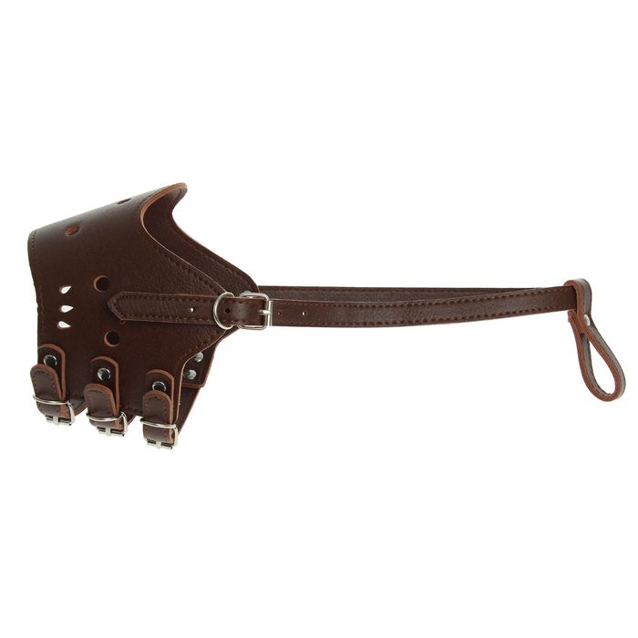 Намордник из прессованной кожи регулируемый, 5 (ОМ 32-40 см, ДН 9,3 см), микс