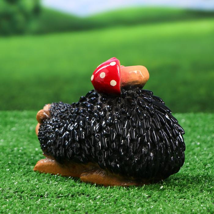 Садовая фигура "Еж с мухомором" 19x13 см