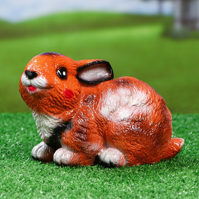 Садовая фигура "Заяц цветной сидит" 18x13 см