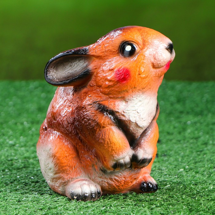 Садовая фигура "Заяц цветной стоит" 12x15 см