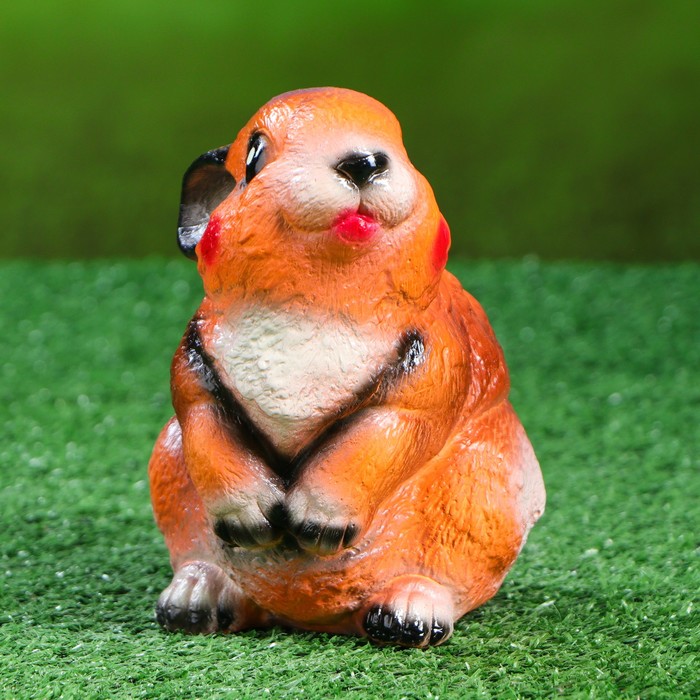 Садовая фигура "Заяц цветной стоит" 12x15 см