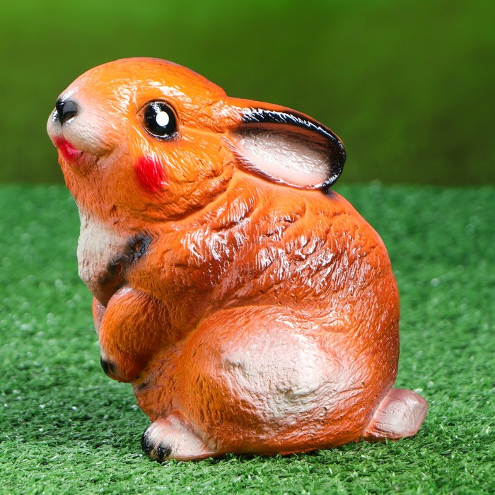 Садовая фигура "Заяц цветной стоит" 12x15 см