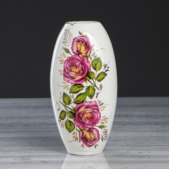 Ваза "Евро" золотая, глазурь