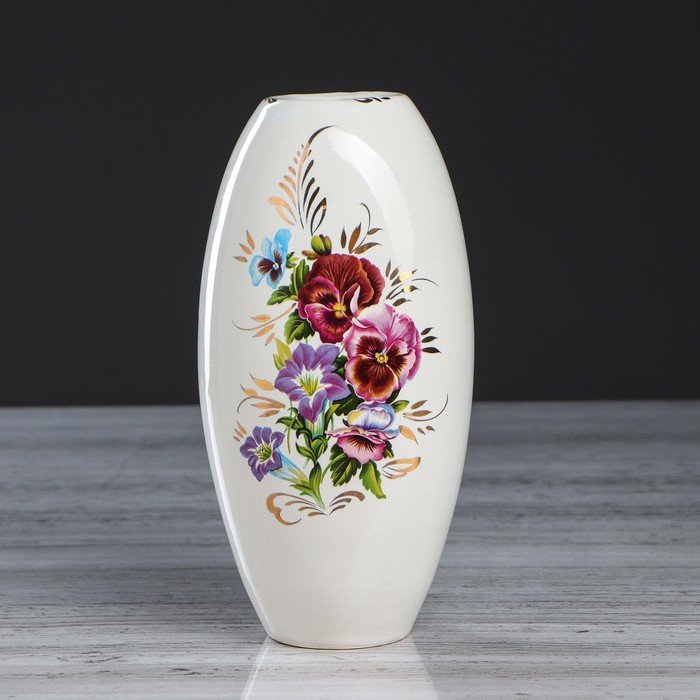 Ваза "Евро" золотая, глазурь