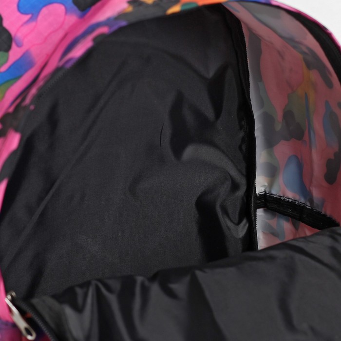 Рюкзак на молнии, 1 отдел, наружный карман, цвет розовый