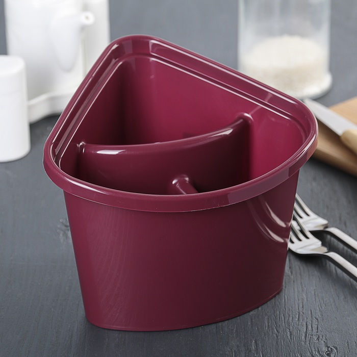 Подставка для столовых приборов 17,6х15,7х15 см "В дом с умом", цвет МИКС