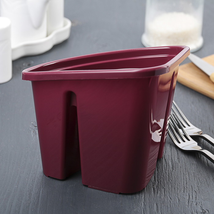 Подставка для столовых приборов 17,6х15,7х15 см "В дом с умом", цвет МИКС